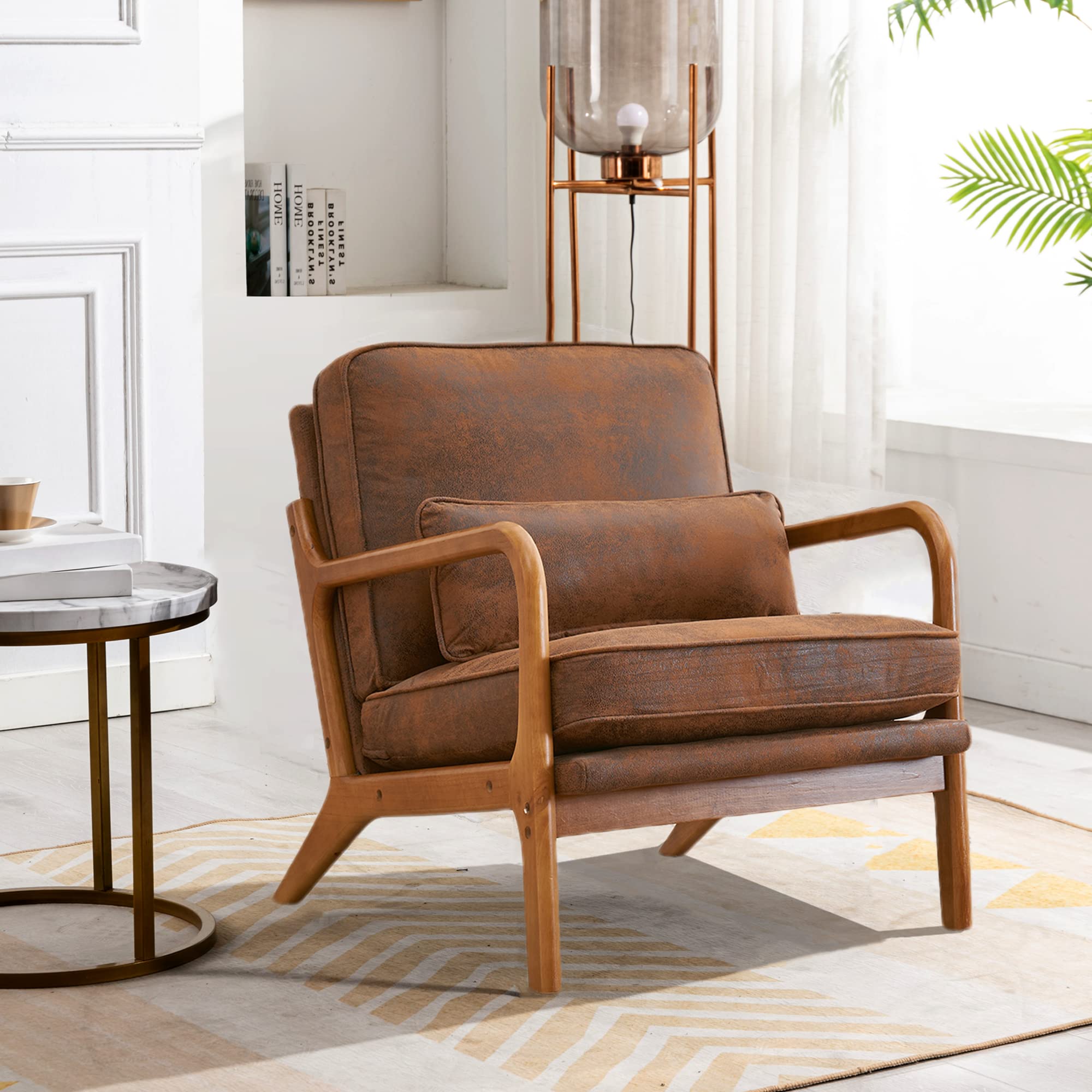 むに Arm chair ① Amazon.com: JOYBASE Lounge Accent Chair, Mid Century Modern Chair